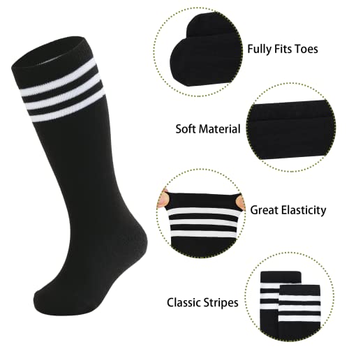 Zando Kids Soccer Baseball Football Softball Socks Cotton Girls Knee High Socks Uniform Socks for Boys Girls 3-12 years - necksoother