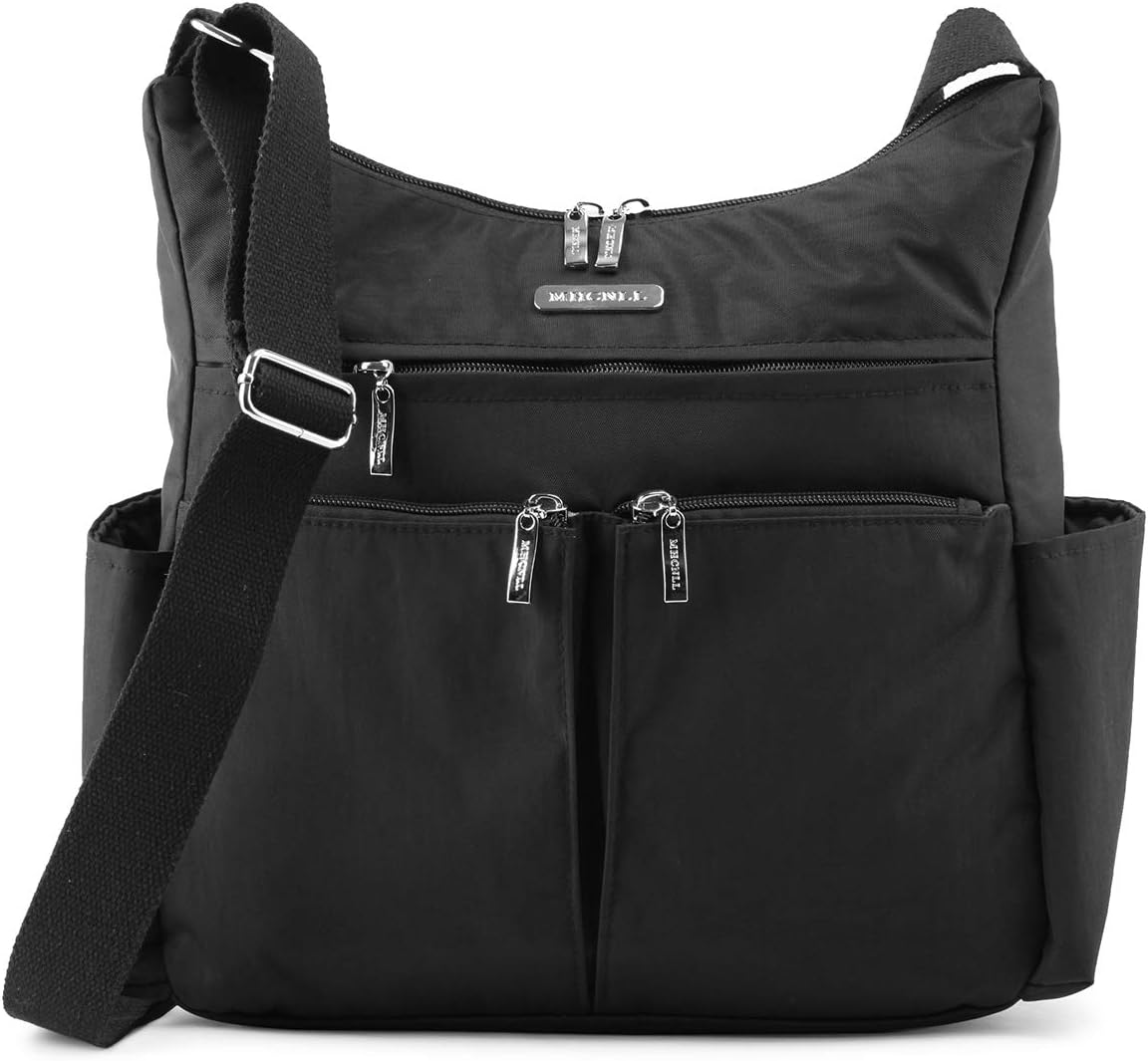 MHCNLL Anti Theft Crossbody Purse RFID Women Nylon Waterproof Lightweight Shoulder Bag - necksoother