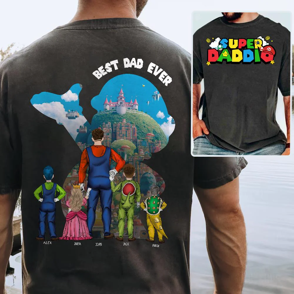 Personalized Super Daddio. Best Dad Ever Shirt. Super Dad Shirt. Father's Day Shirt - necksoother