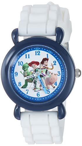 Disney Toy Story Kids' Plastic Time Teacher Analog Quartz Silicone Strap Watch - necksoother