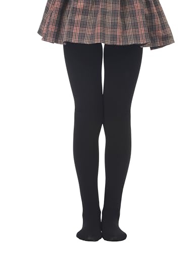 EVERSWE Girls' Winter Fleece Lined Tights. Girls' Thick Microfiber Tights - necksoother