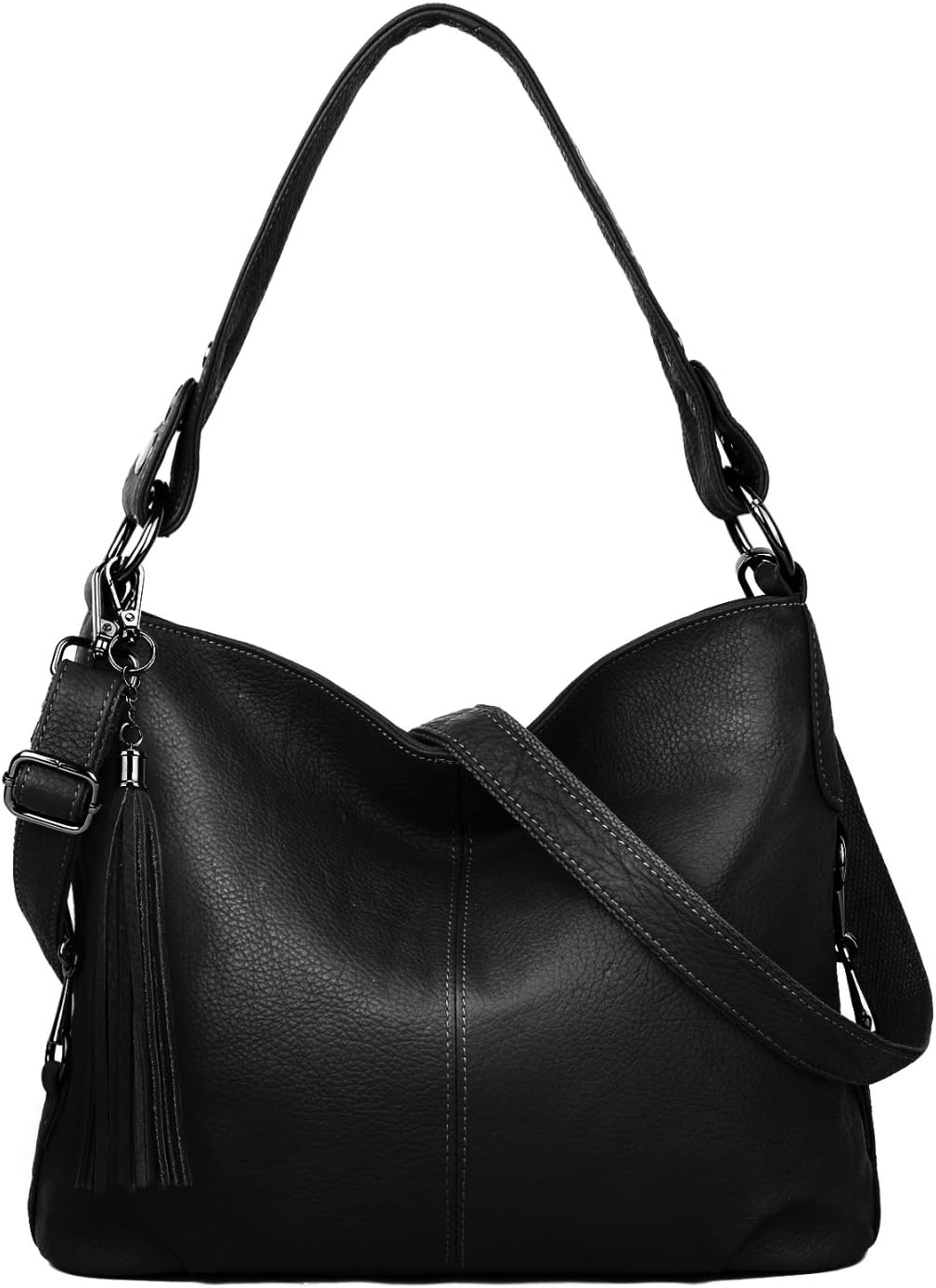 YALUXE Genuine Leather Shoulder Bags Stylish Hobo Handbags Purses Crossbody Bags for Women - necksoother