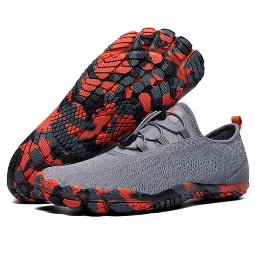 ALEADER Barefoot Water Shoes Men Non Slip Swim Beach Shoes for Hiking Walking River - necksoother