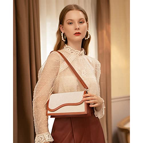 Telena Shoulder Bag for Women. Vegan Leather Women's Shoulder Purses Handbags with 2 Removable Strap Crossbody Bag Purses - necksoother