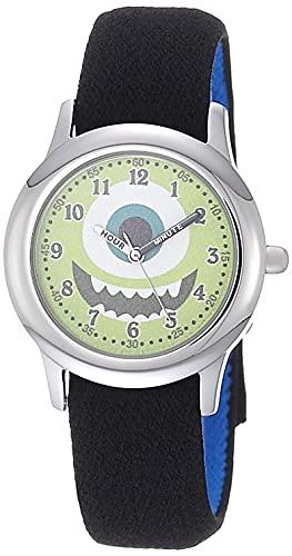 Disney Kids' Stainless Steel Time Teacher Analog Quartz Nylon Strap Watch - necksoother
