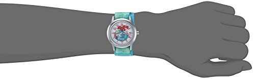 Disney Princess Kids' Stainless Steel Time Teacher Analog Quartz Nylon Strap Watch - necksoother