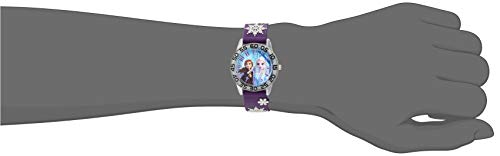 Disney Frozen Kids' Plastic Time Teacher Analog Quartz 3D Strap Watch - necksoother