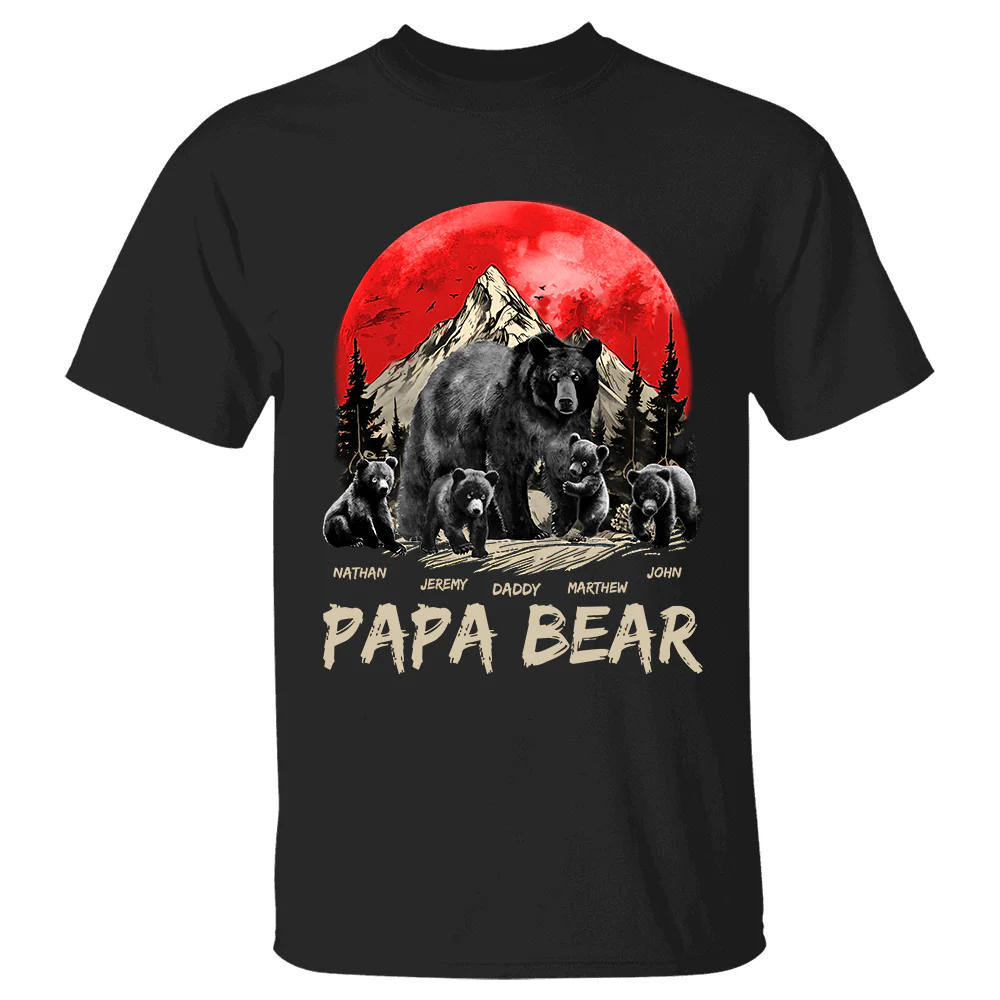 Papa Bear Personalized Shirt Gift For Grandpa & Dad - Father's Day & Birthday Gift - necksoother