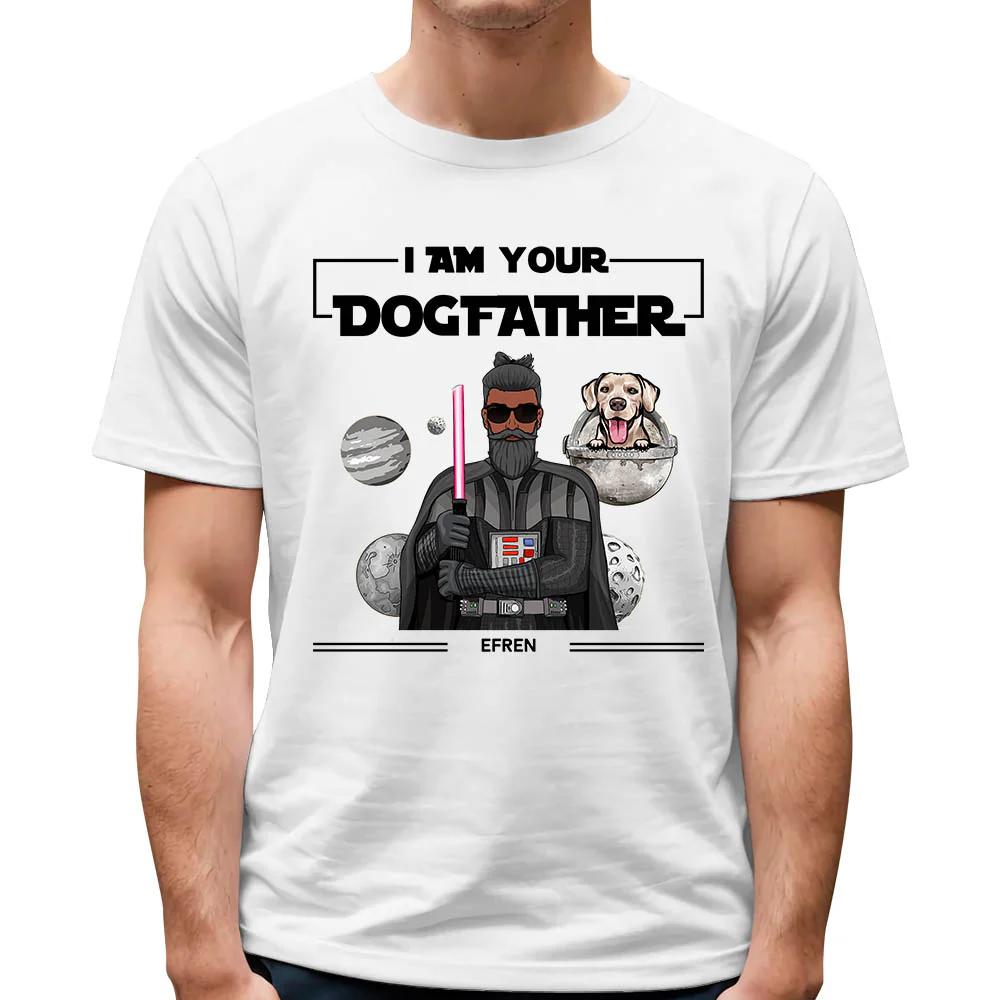 Personalized I Am Your Father Dogfather With Dog T-Shirt Gift For Dog Dad - necksoother