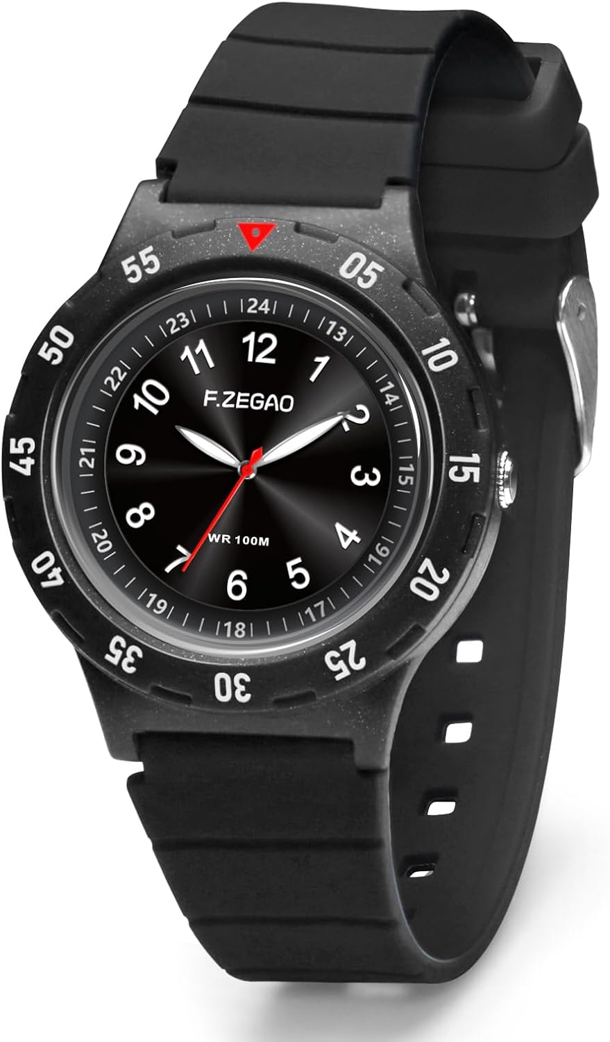 Kids Waterproof Watch for Boys Girls 10ATM. Kids Analog Watch with Second Hand Easy to Read Learning Time - necksoother