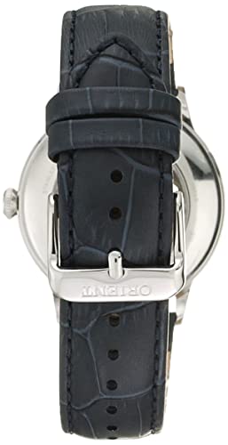 ORIENT Classic Mechanical 'Bambino' Open Heart Convex Dial Midnight Blue Watch RA-AG0005L - necksoother