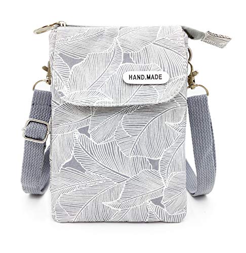 Roomy Cell Phone Purse Wallet Canvas Small Crossbody Purse Bags with Shoulder Strap For Women teen girlsl - necksoother