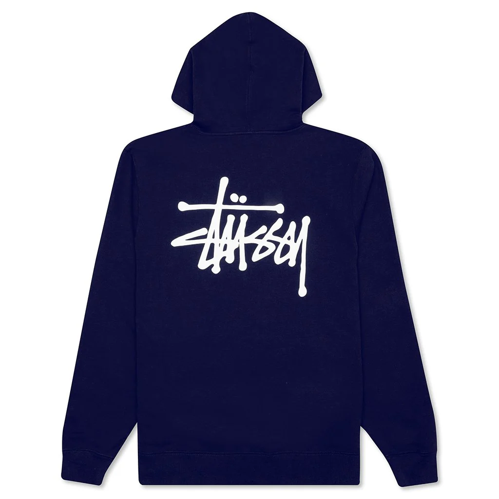 Basic Zip Hoodie - Navy - necksoother