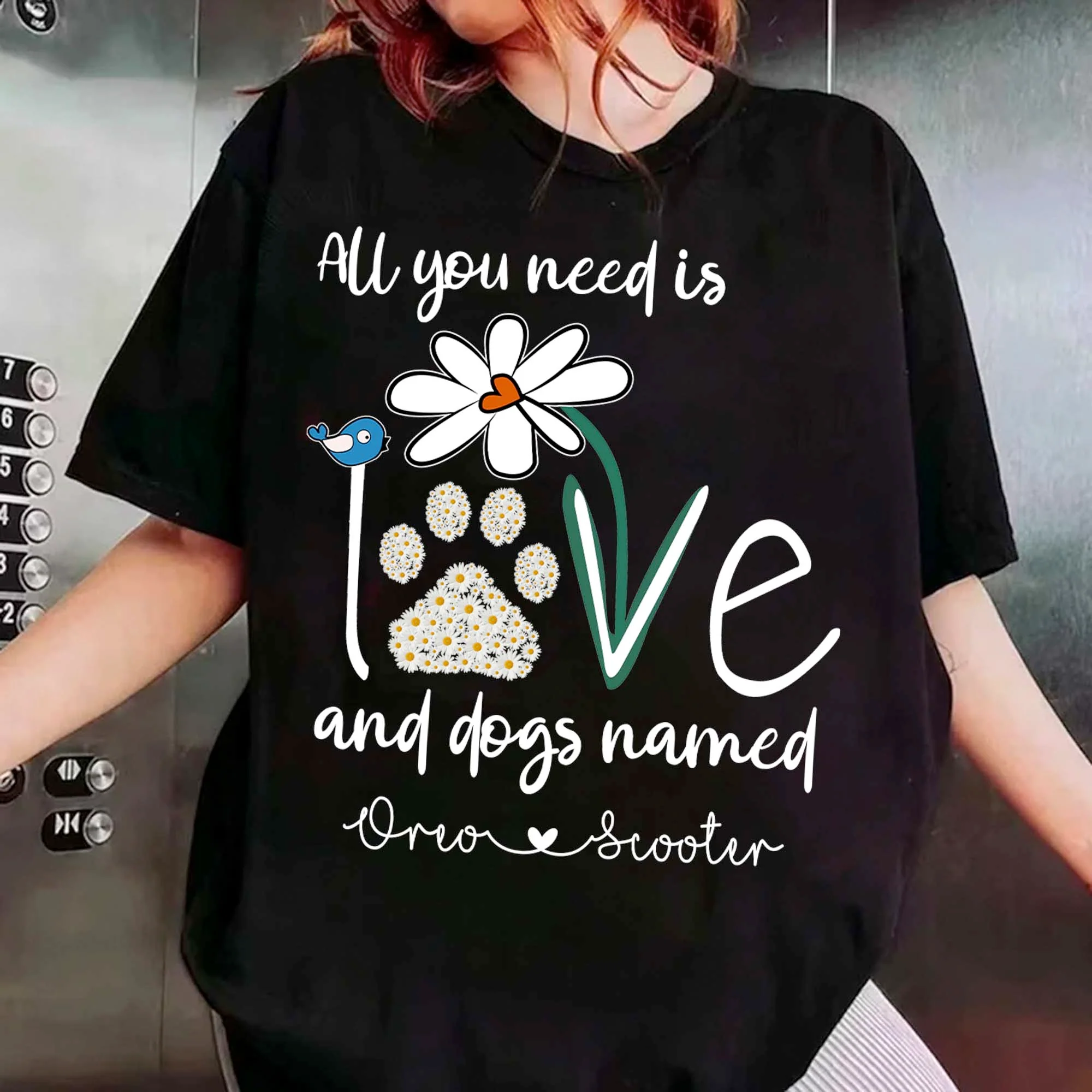 All You Need Is Love And A Dog Named Personalized Shirt Gift For Dog Mom - necksoother