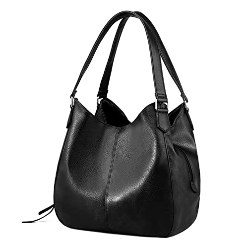 DOURR Women's Multi-pocket Shoulder Bag Fashion Vegan Leather Handbag Tote Purse - necksoother