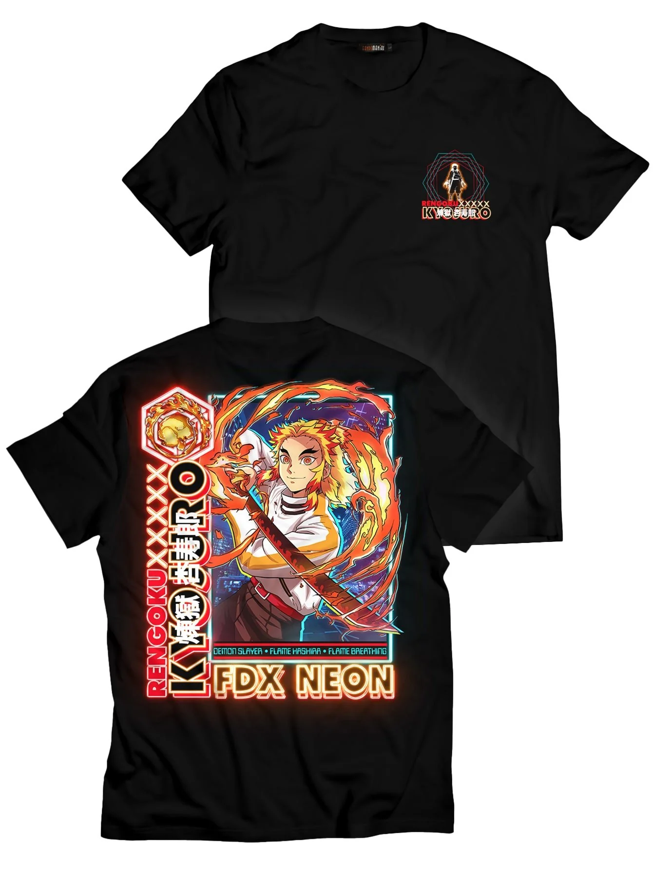 Kyojuro Neon Unisex T-Shirt - necksoother