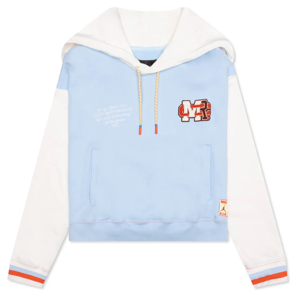 Jordan x Maison Chateau Rouge Women's Fleece Top - Celestine Blue/Sail - necksoother