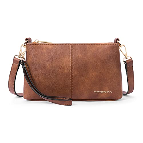 WESTBRONCO Crossbody Bag for Women Vegan Leather Wallet Purses Satchel Shoulder Bags Small Size - necksoother