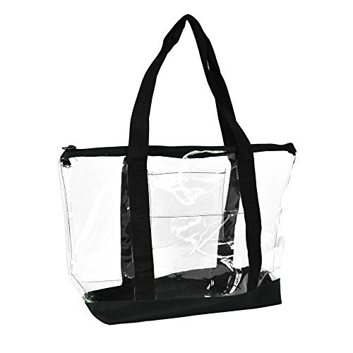 DALIX Clear Shopping Bag Security Work Tote Shoulder Bag Womens Handbag - necksoother