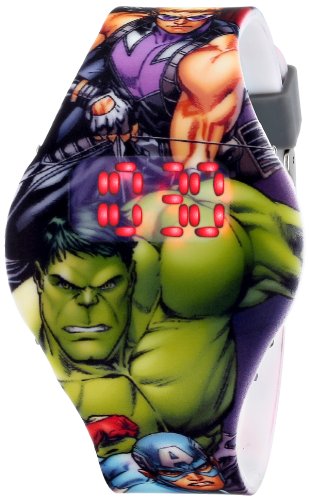 Marvel The Avengers Kids' AVG1518 Digital Display Analog Quartz Grey Watch - necksoother