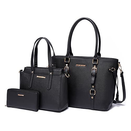 Montana West Purses and Handbags for Women Tote Purse and Wallet Set Shoulder Satchel Bag for Women 3PCS - necksoother