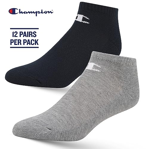 Champion Boys Socks and Girls Socks 12 Pair Crew Low Cut No Show Ankle Quarter Socks for Girls - necksoother