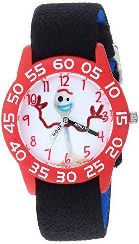 Disney Toy Story Kids' Plastic Time Teacher Analog Quartz Nylon Strap Watch - necksoother