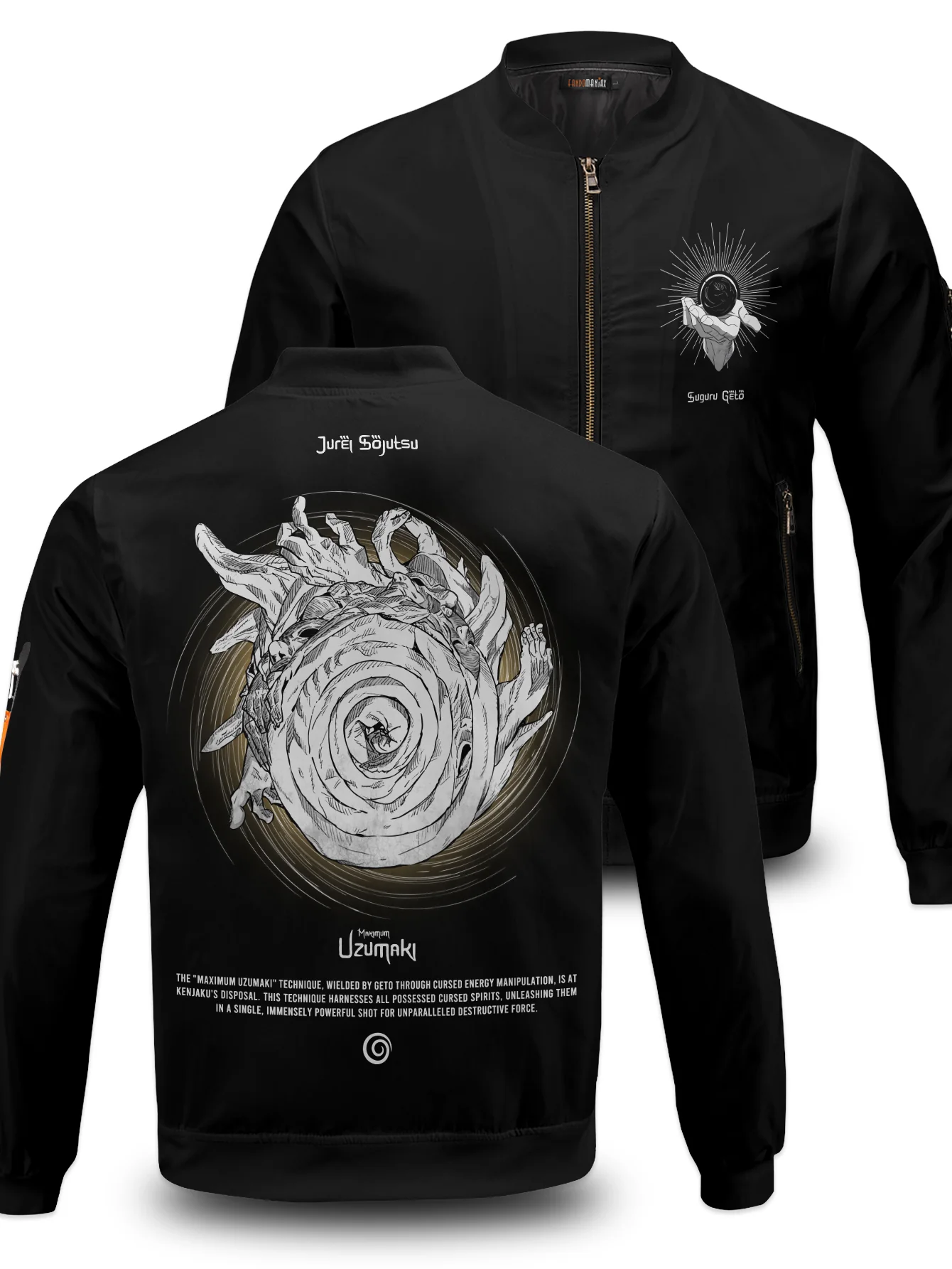 Geto B&W Bomber Jacket - necksoother