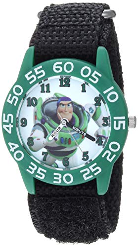Disney Toy Story Kids' Plastic Time Teacher Analog Quartz Nylon Strap Watch - necksoother