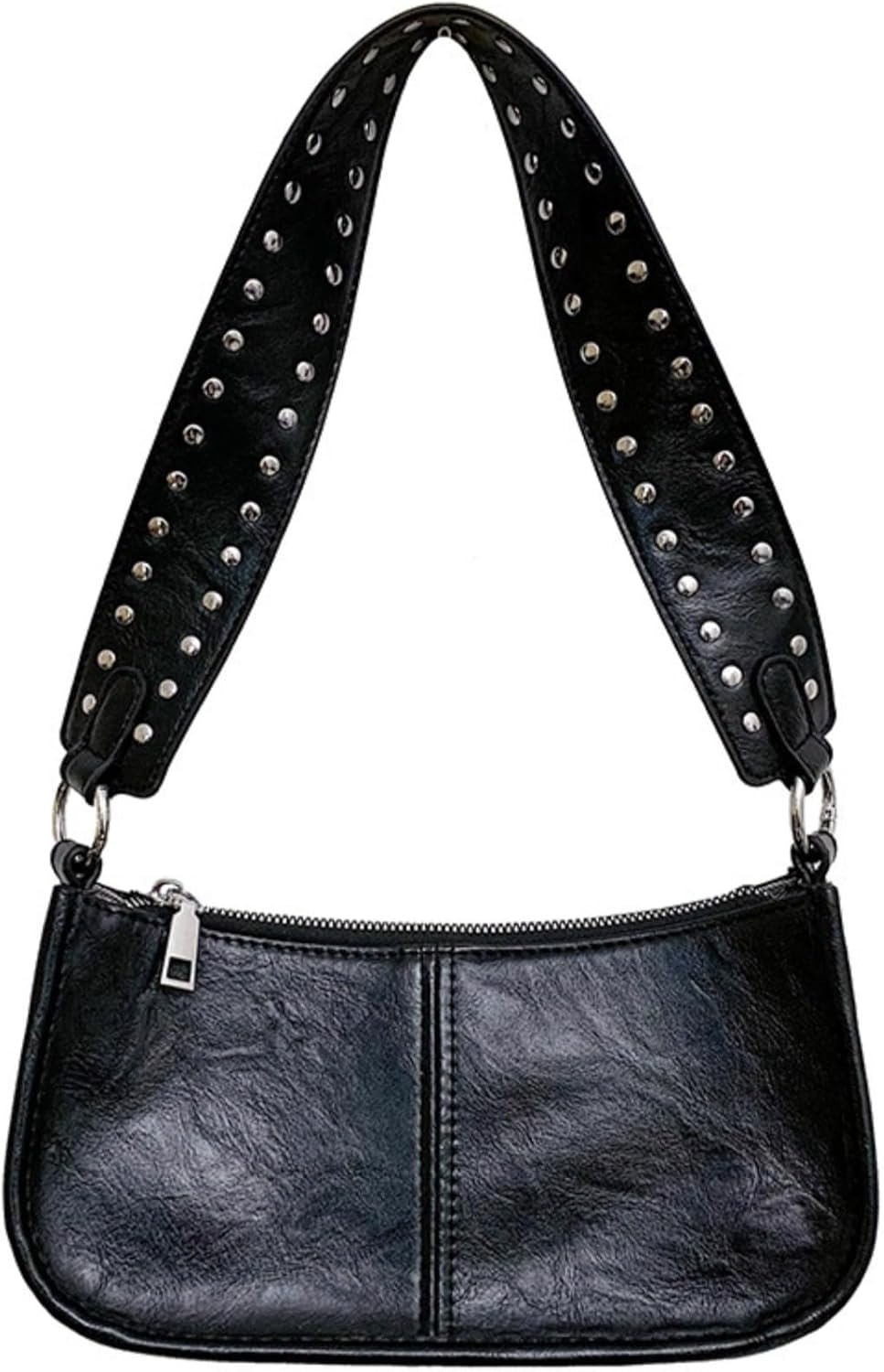 Shoulder Bag for Women Cute Trendy Purse 90s Y2k Bag Vegan Leather Handbags Crossbody Bag with 2 Removable Strap - necksoother