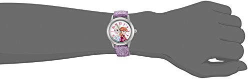 Disney Infinity Kids' W002506 Frozen Elsa & Anna Analog Display Analog Quartz Purple Watch - necksoother