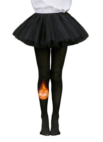LUCKELF Toddler Girls Fleece Lined Tights Ultra Soft Thick Warm Tights for Cold Winter - necksoother