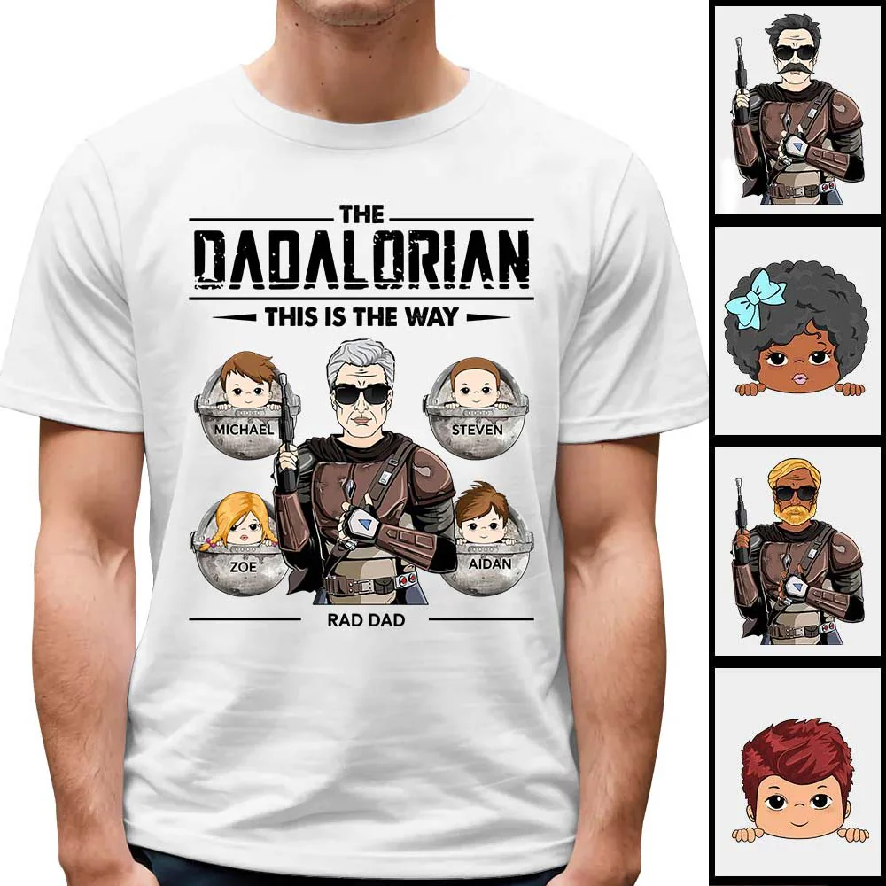 The Dadalorian This Is The Way Personalized Shirt | Best Father's Day Gift for Dad and Papa - necksoother