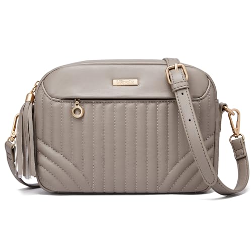 Marvolia Quilted Crossbody Bags for Women Vegan Leather Shoulder Handbag Small Purses with Adjustable Strap - necksoother