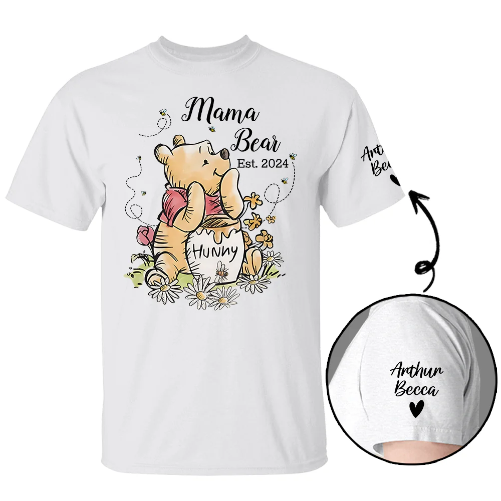 Personalized Mama Bear Shirt. Custom Bear Shirt For Mother's Day. Custom Mom And Kids Names Gift for Grandma - necksoother
