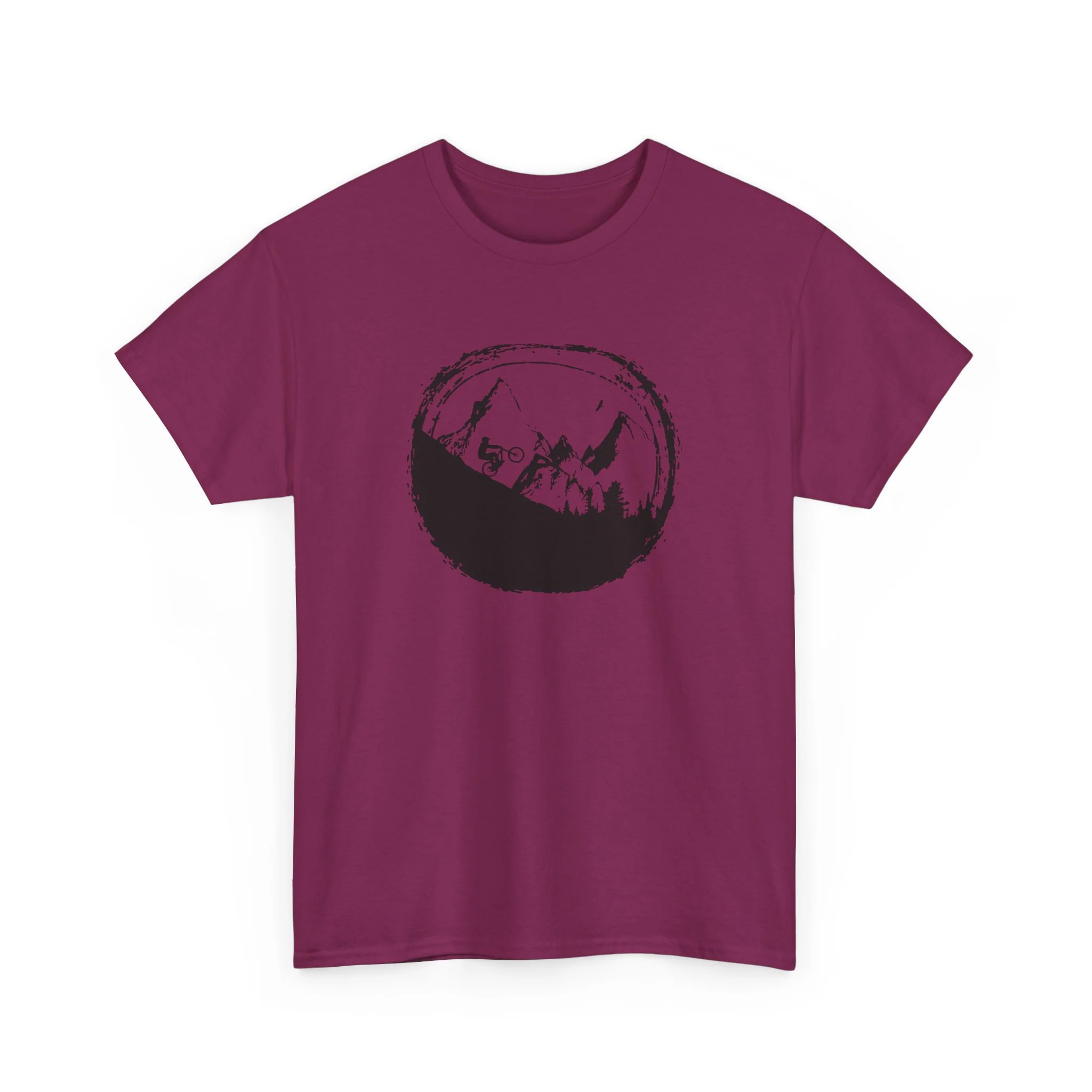 Mountain Biking Heavy Cotton Tee - necksoother