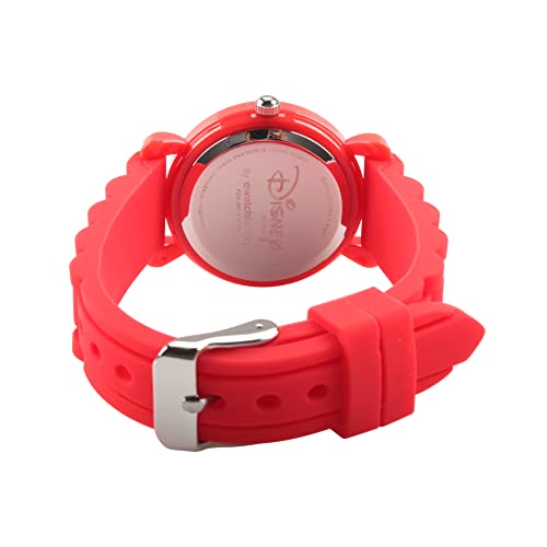 Disney Minnie Mouse Kids' Plastic Time Teacher Analog Quartz Silicone Strap Watch - necksoother