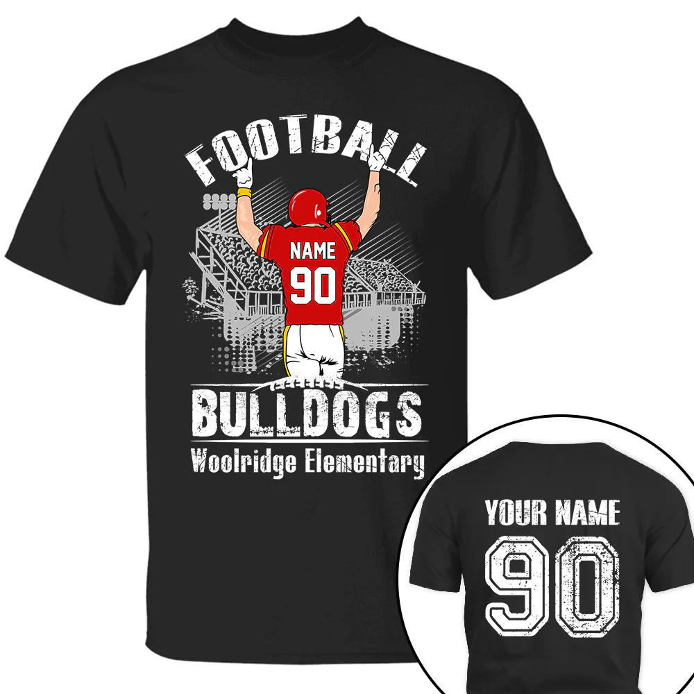 Personalized Football Shirt Mascot School's Name Sport Spirit T-Shirt K1702 - necksoother