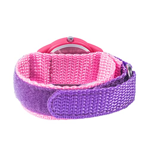 Disney Princess Kids' Plastic Time Teacher Analog Quartz Nylon Strap Watch - necksoother