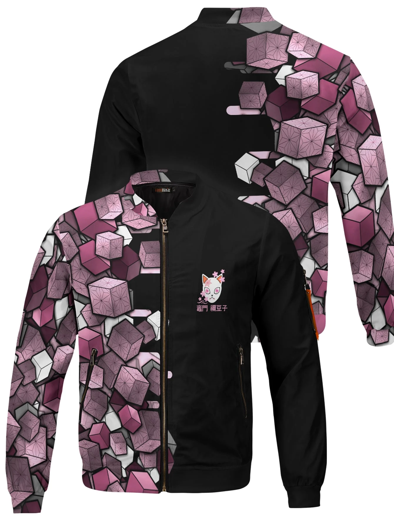 Nezuko Cube Bomber Jacket - necksoother