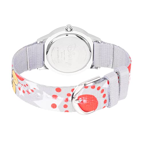 Disney Mickey Mouse Kids' Stainless Steel Time Teacher Analog Nylon Strap Watch(Plain CASE) - necksoother