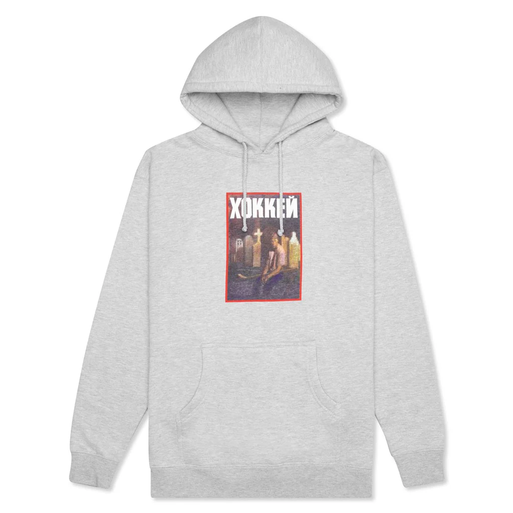 Nik Stain Hoodie - Grey Heather - necksoother