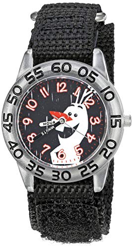 Disney Frozen Kids' Plastic Time Teacher Analog Quartz Nylon Strap Watch - necksoother