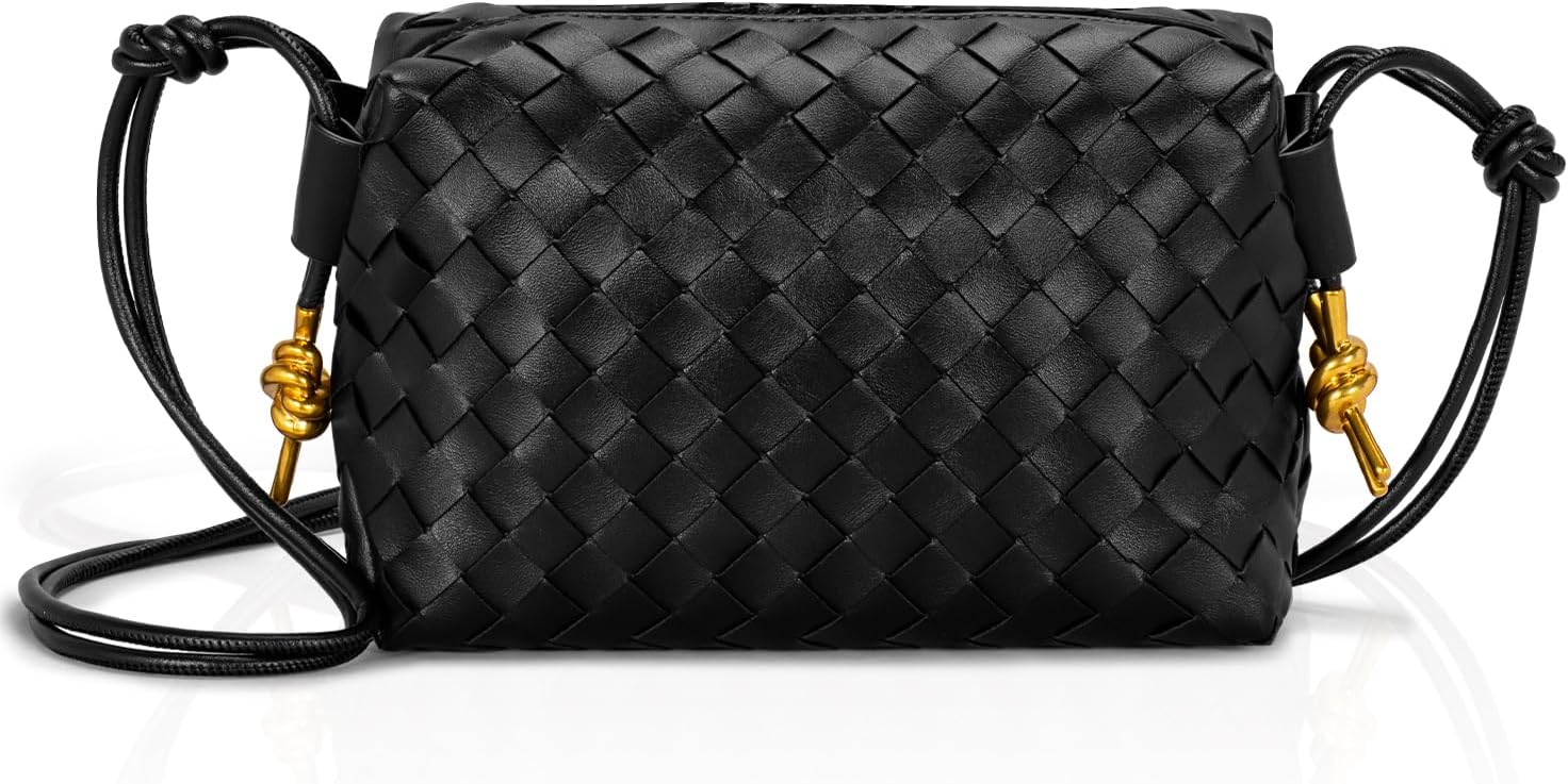 Crossbody Bags for Women Woven Small Purses Shoulder Bag for Women Leather Handbags Purses for Women - necksoother