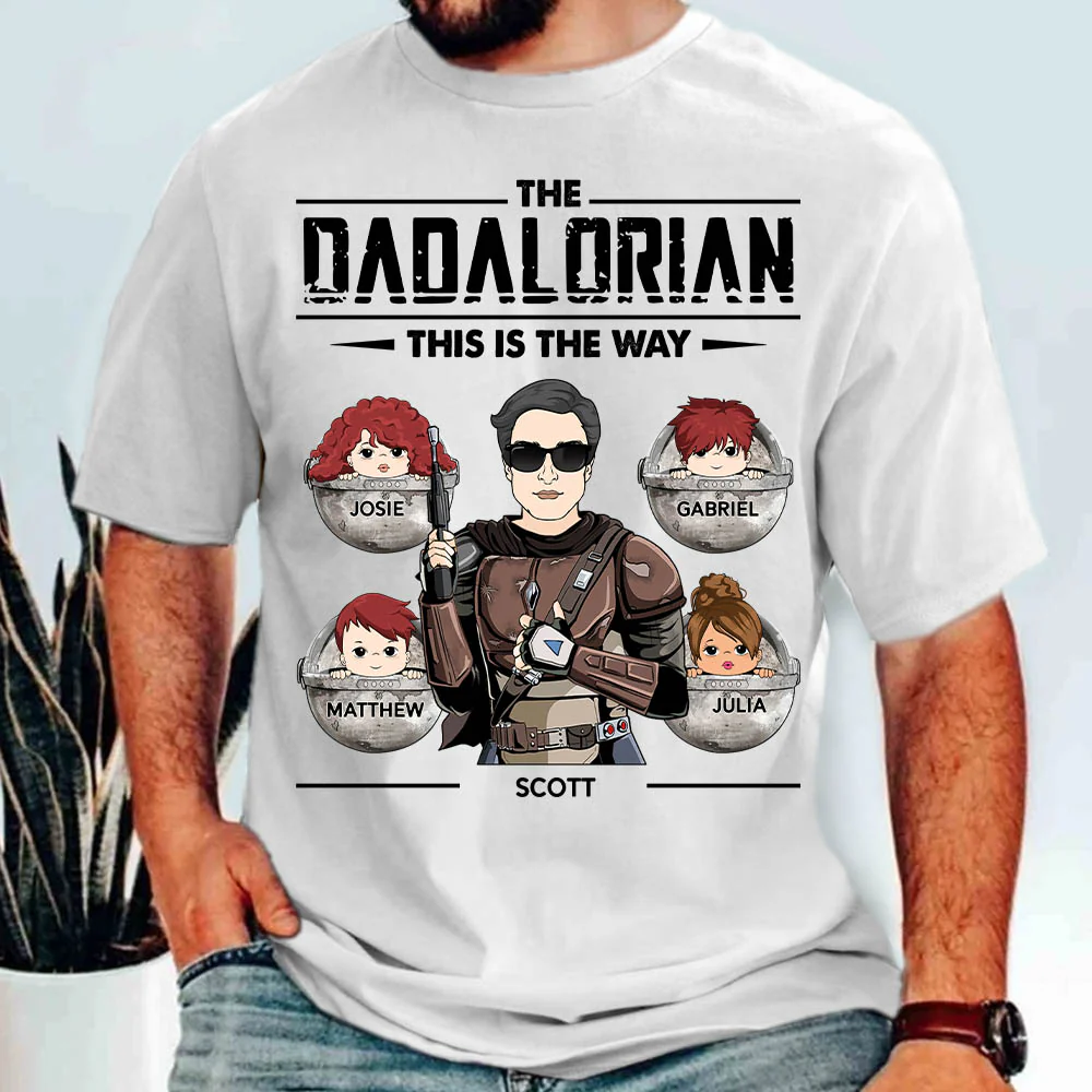 Personalized The Dadalorian This Is The Way T-Shirt Gift For Dad Grandpa Papa - necksoother