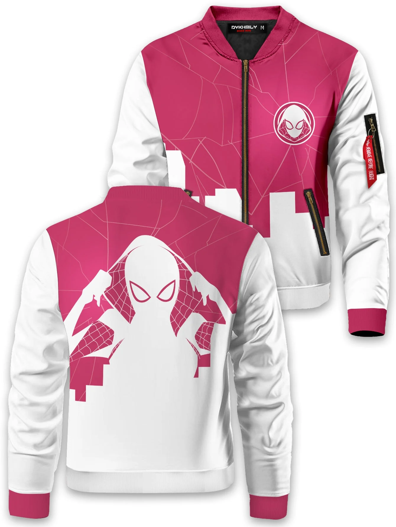 Spiderverse Gwen Bomber Jacket - necksoother
