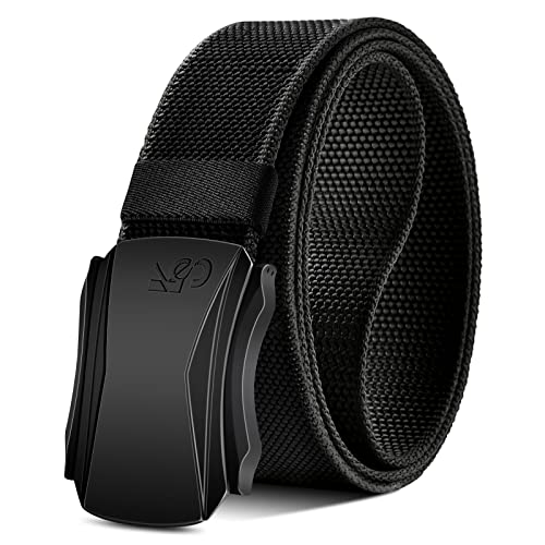 KEMISANT Mens Belt. Military Tactical Stretch Web Nylon Belt For Gift Men Hiking Hunting 1.5.Cut For Fit - necksoother