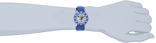 Disney Toy Story Kids' Bezel Stainless Steel Time Teacher Analog Nylon Strap Watch - necksoother