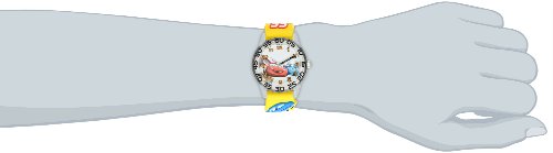 Disney Kids' W001506 Time Teacher Disney Cars Watch With Yellow 3-D Band - necksoother