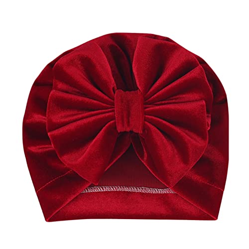 Qiansail Baby Toddler Girls Kids Velvet Hat Big Bow Hairband Headband Turban Head Wrap Cap Hair Accessories - necksoother